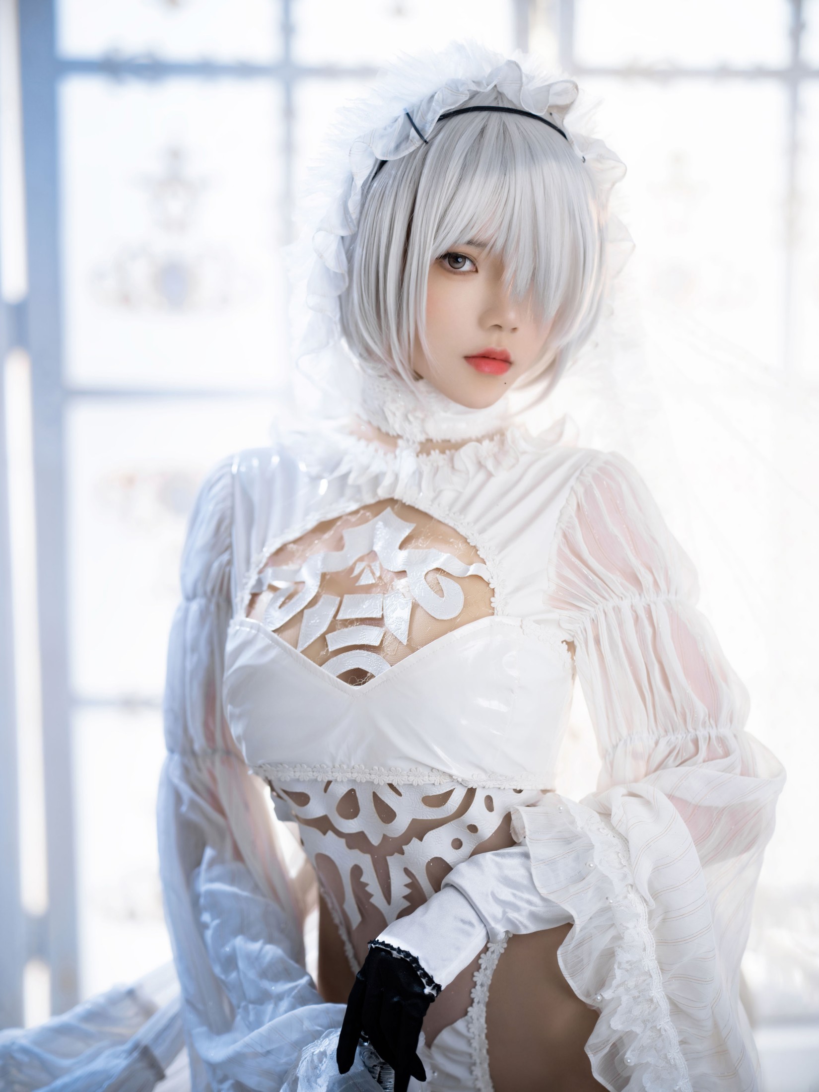 图片[4]-桜桃喵 – 《2B花嫁COSPLAY》[25P]-COS写真在线网