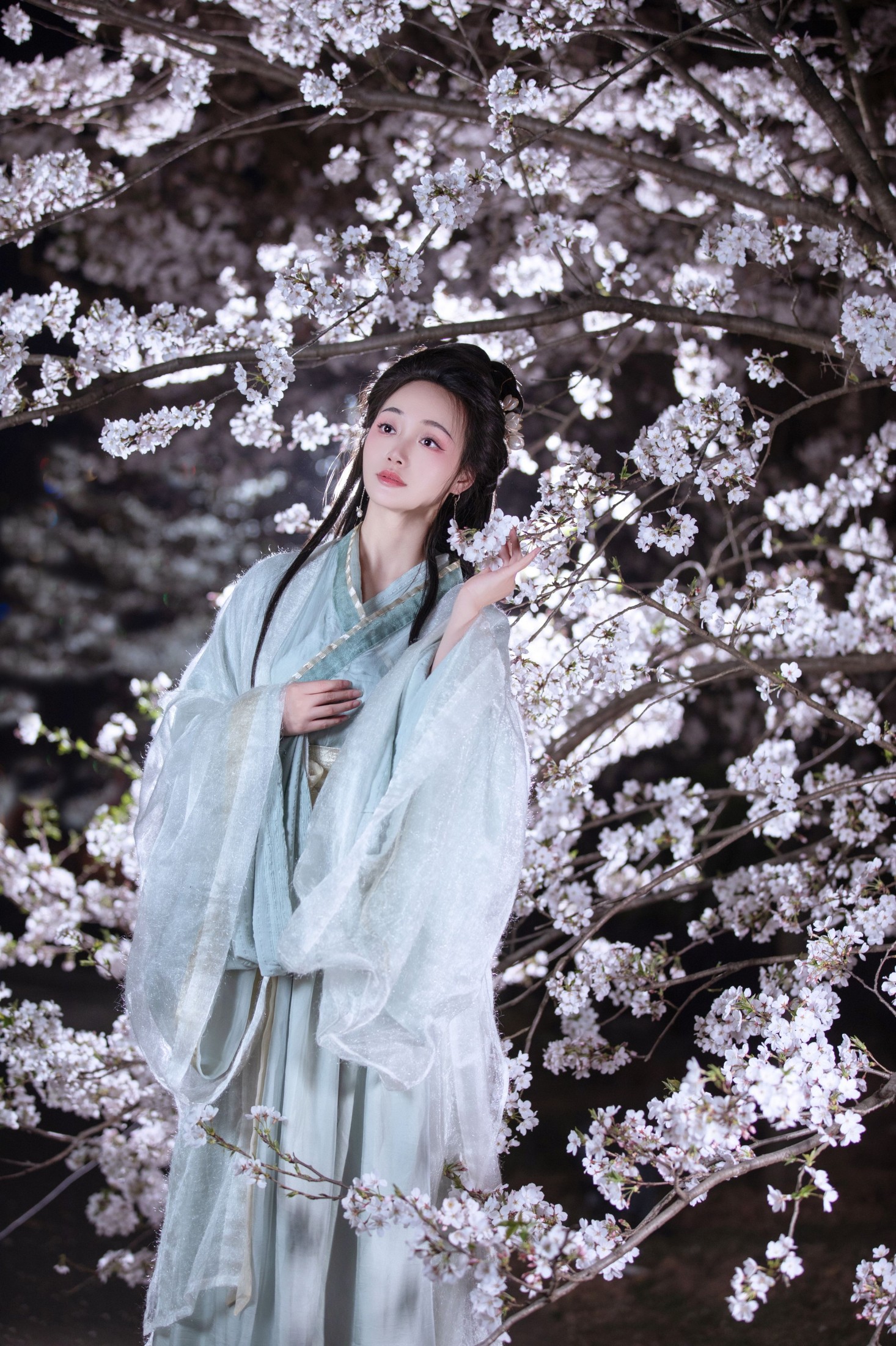 凌子兮 – 《夜樱》[22P] - 秀人网免费无水印在线套图写真