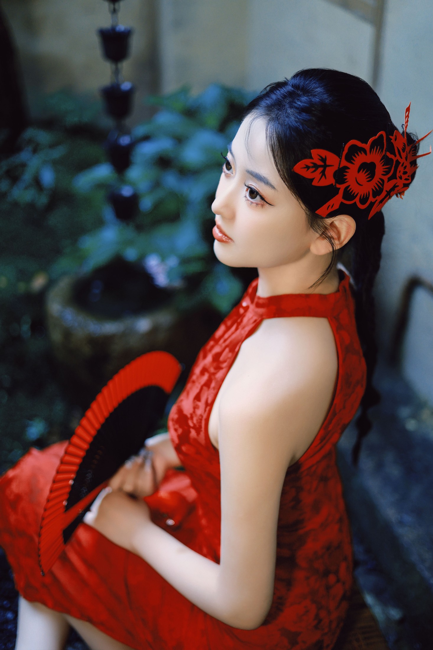图片[3]-团几 – 《剪纸新中式旗袍》[23P]-COS写真在线网