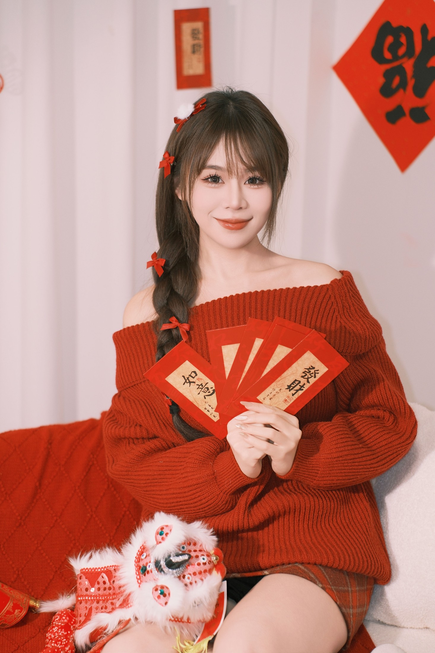 图片[5]-泡芙小方 – 《居家拍新年照》[22P]-COS写真在线网