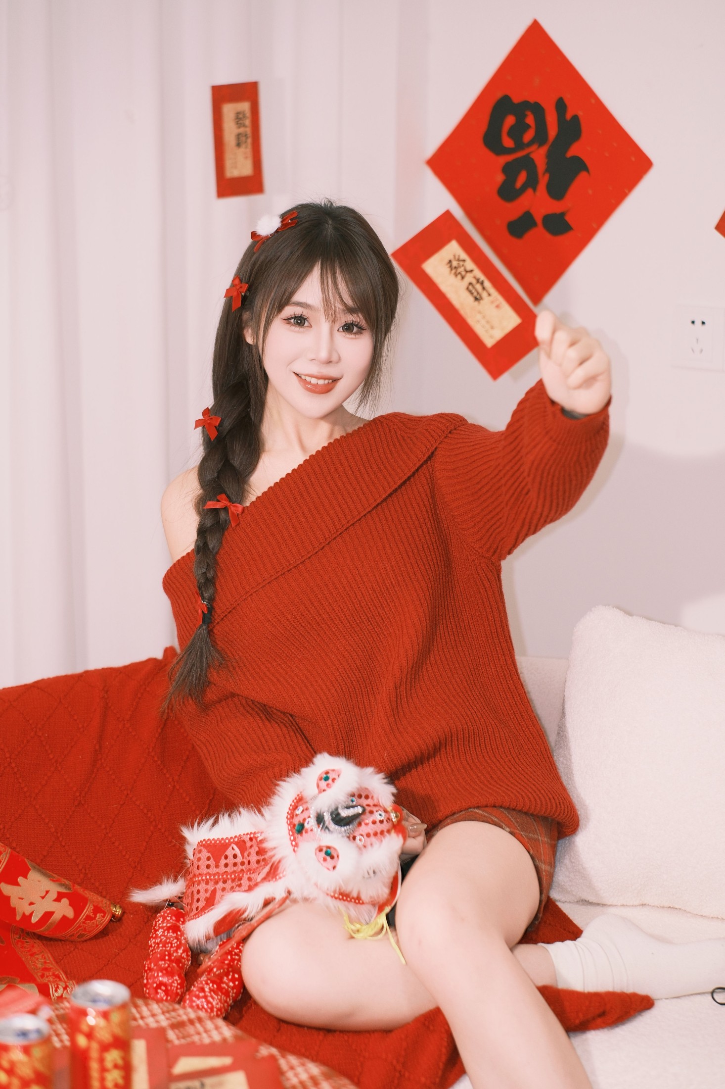 图片[3]-泡芙小方 – 《居家拍新年照》[22P]-COS写真在线网