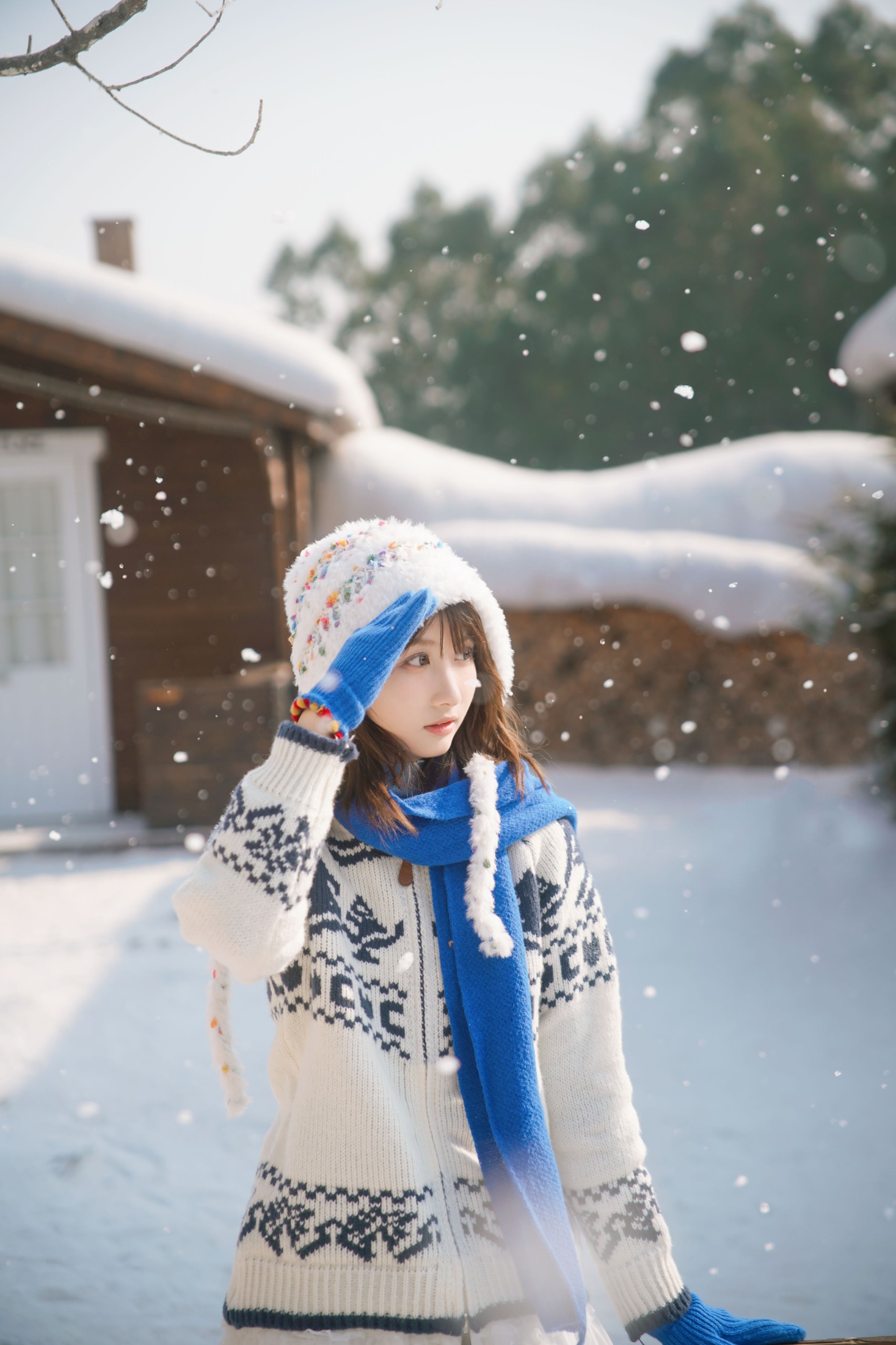 图片[3]-泡泡小咩 – 《雪地里的元气少女》[34P]-COS写真在线网