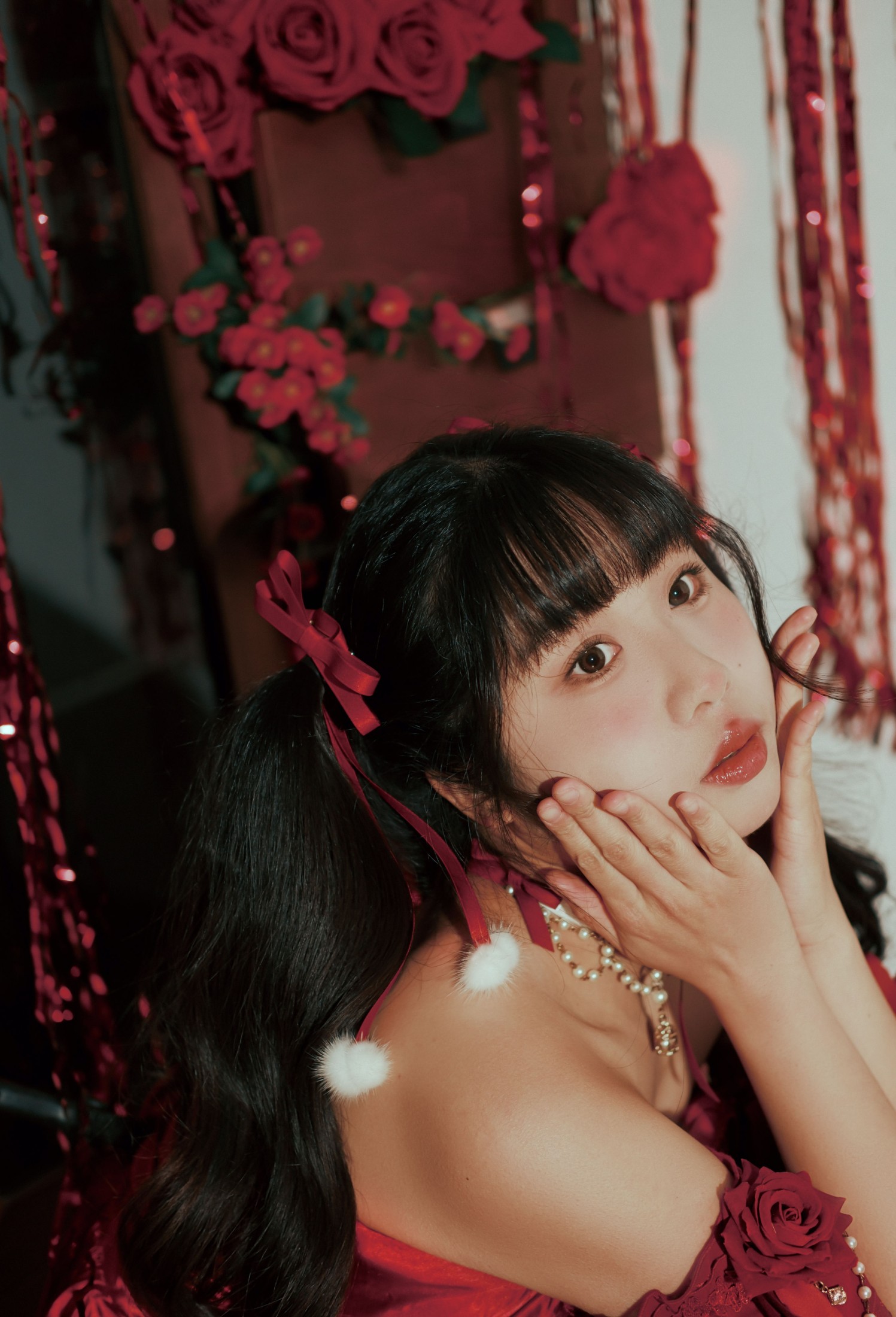 图片[3]-梅子梅子 – 《红裙女孩》[13P]-COS写真在线网