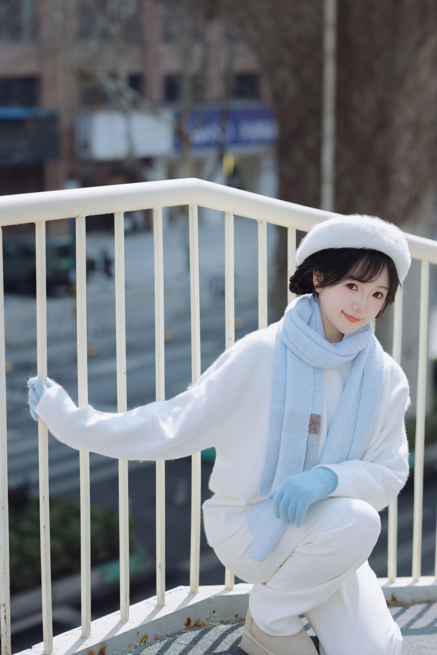 图片[5]-鱼泡泡 – 《天桥上的蓝色冬季》[20P]-COS写真在线网