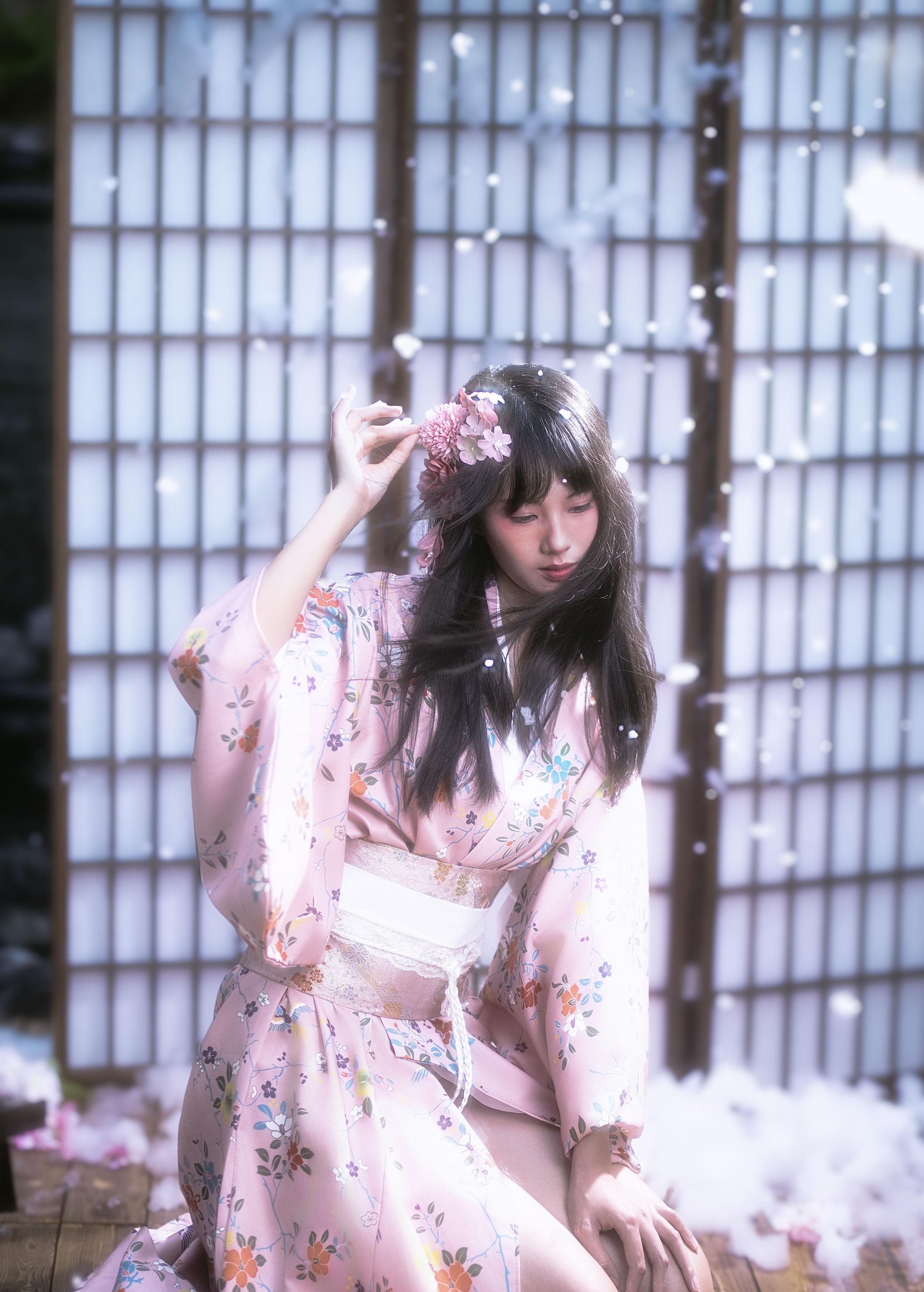 图片[2]-欣欣 – 《夜樱和服少女》[14P]-COS写真在线网