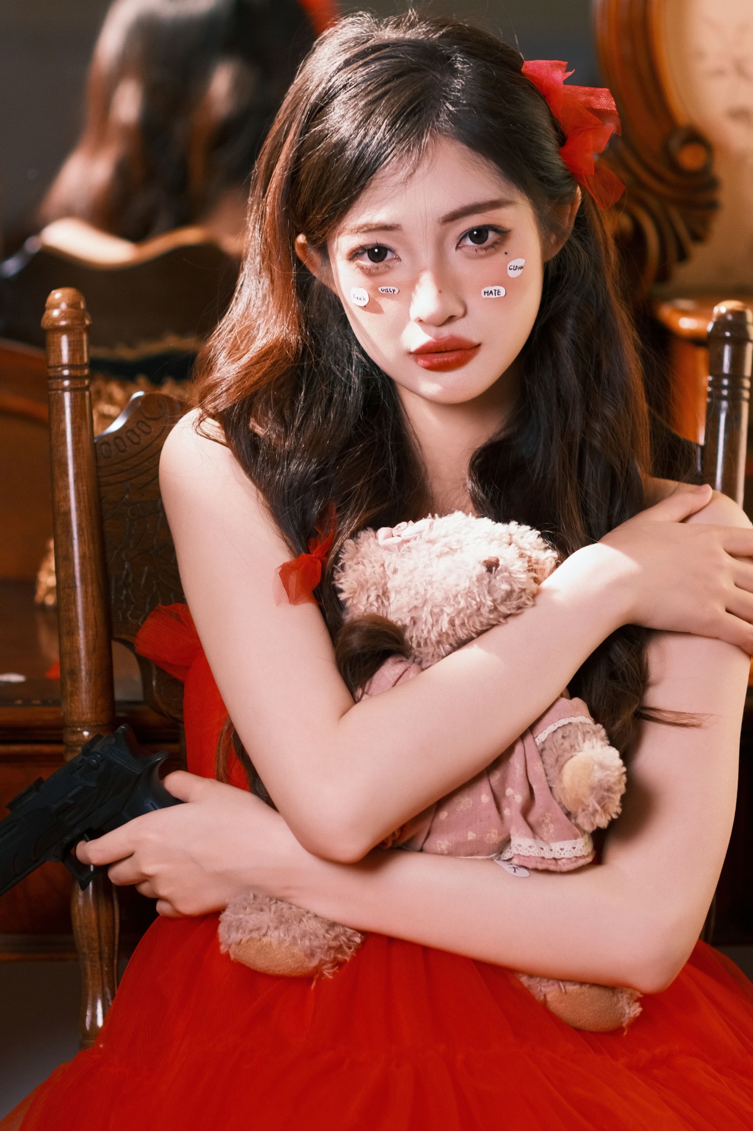 图片[3]-小呆同学 – 《红裙玫瑰》[57P]-COS写真在线网