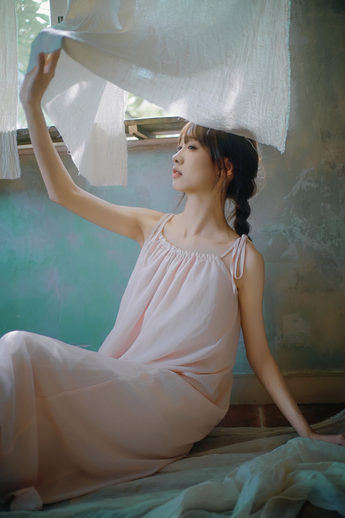 图片[3]-看不清小桂 – 《粉裙少女，海韵柔光》[41P]-COS写真在线网