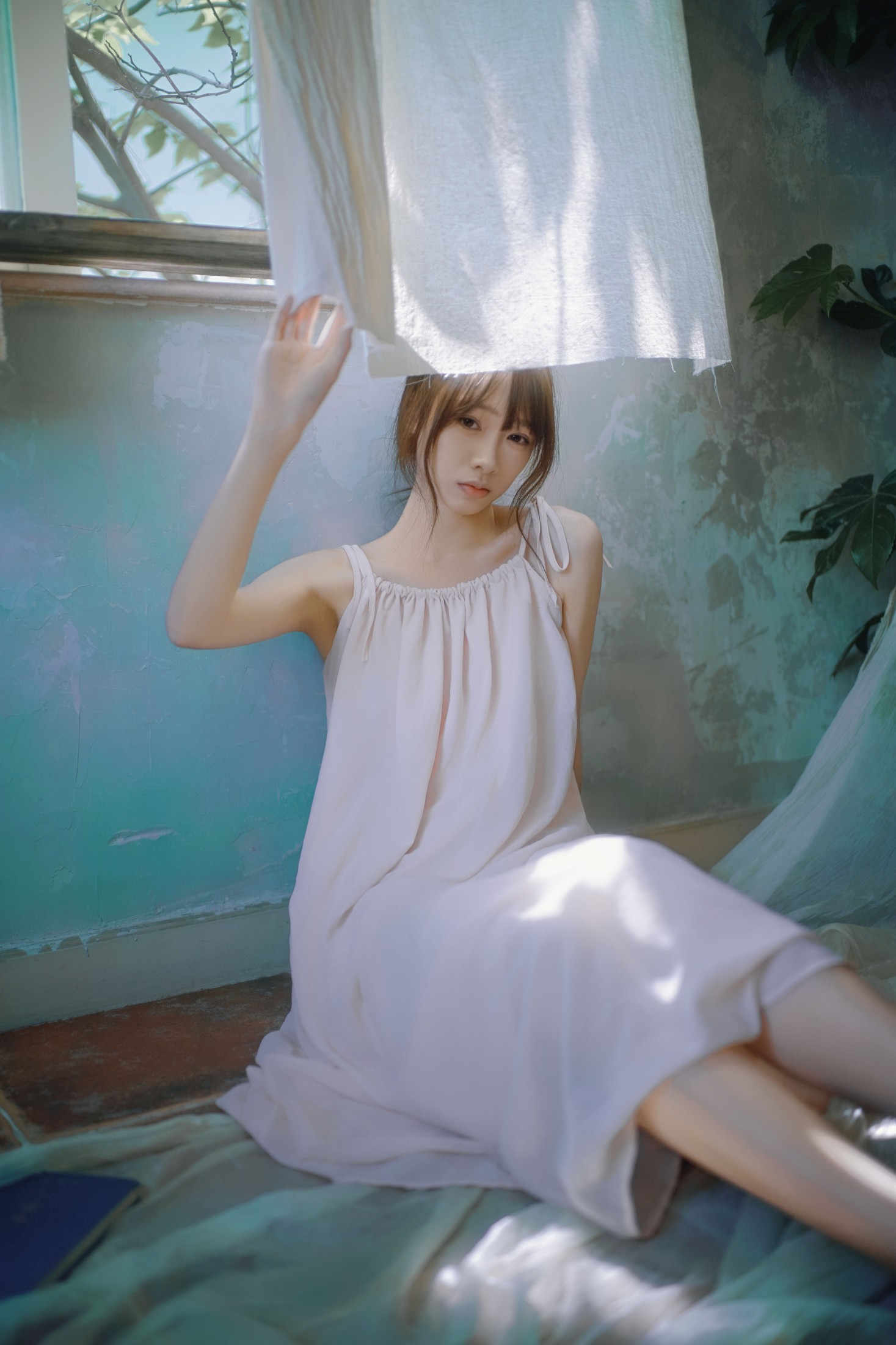 图片[4]-看不清小桂 – 《粉裙少女，海韵柔光》[41P]-COS写真在线网