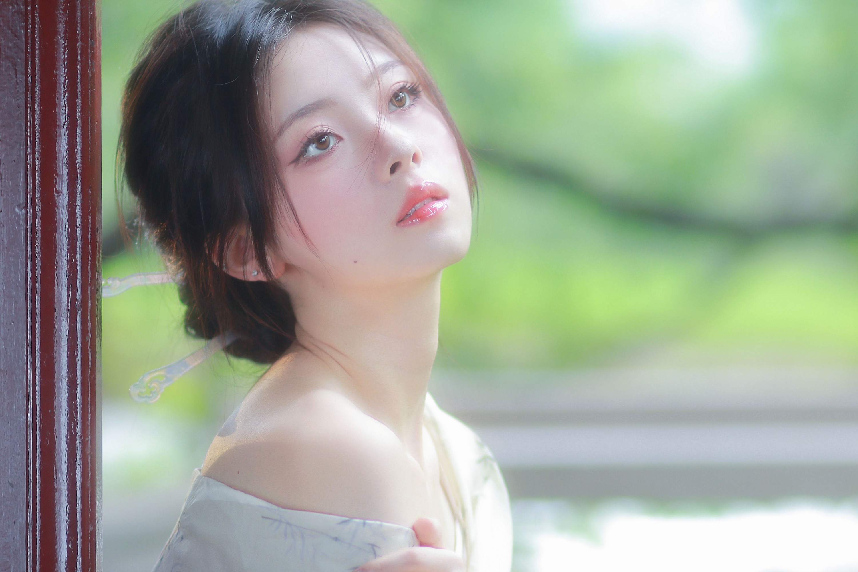 图片[4]-鹿离 – 《清冷感新中式～初夏的绿意》[14P]-COS写真在线网