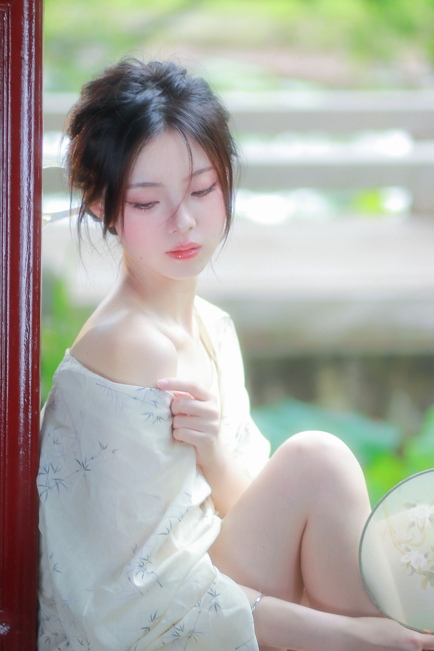 图片[3]-鹿离 – 《清冷感新中式～初夏的绿意》[14P]-COS写真在线网