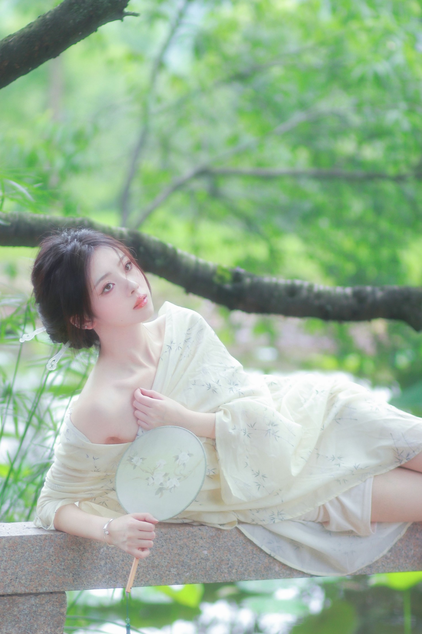 图片[6]-鹿离 – 《清冷感新中式～初夏的绿意》[14P]-COS写真在线网