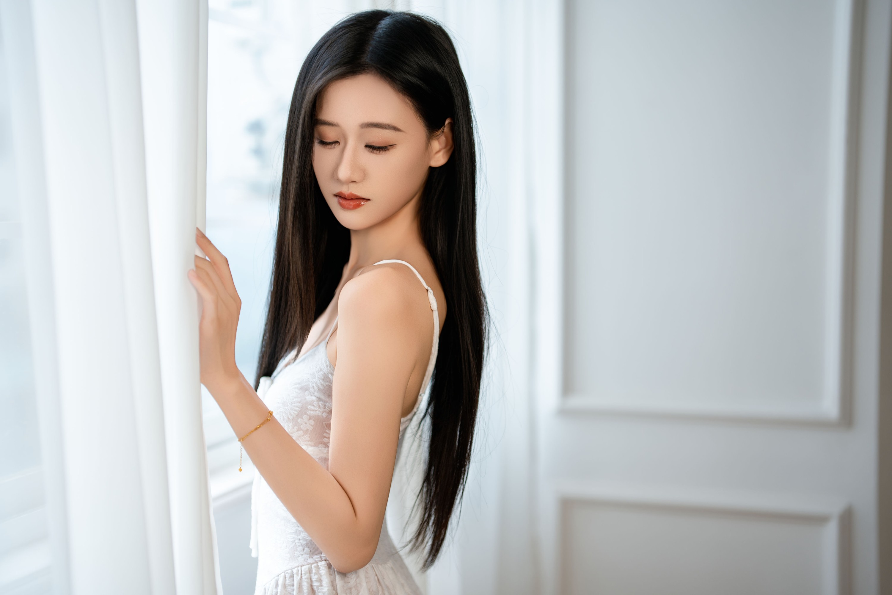 图片[4]-晓晓 – 《白色纱裙》[44P]-COS写真在线网