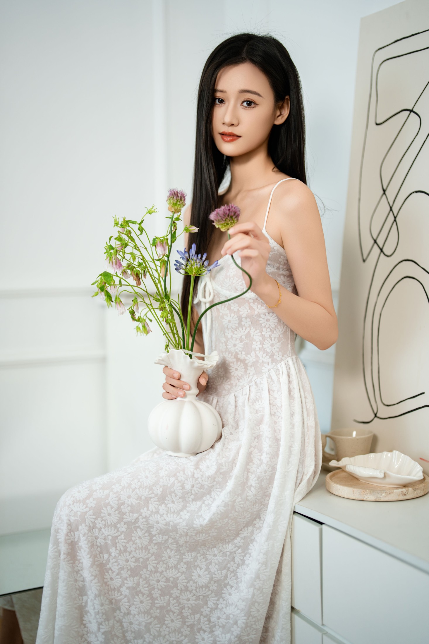 图片[3]-晓晓 – 《白色纱裙》[44P]-COS写真在线网