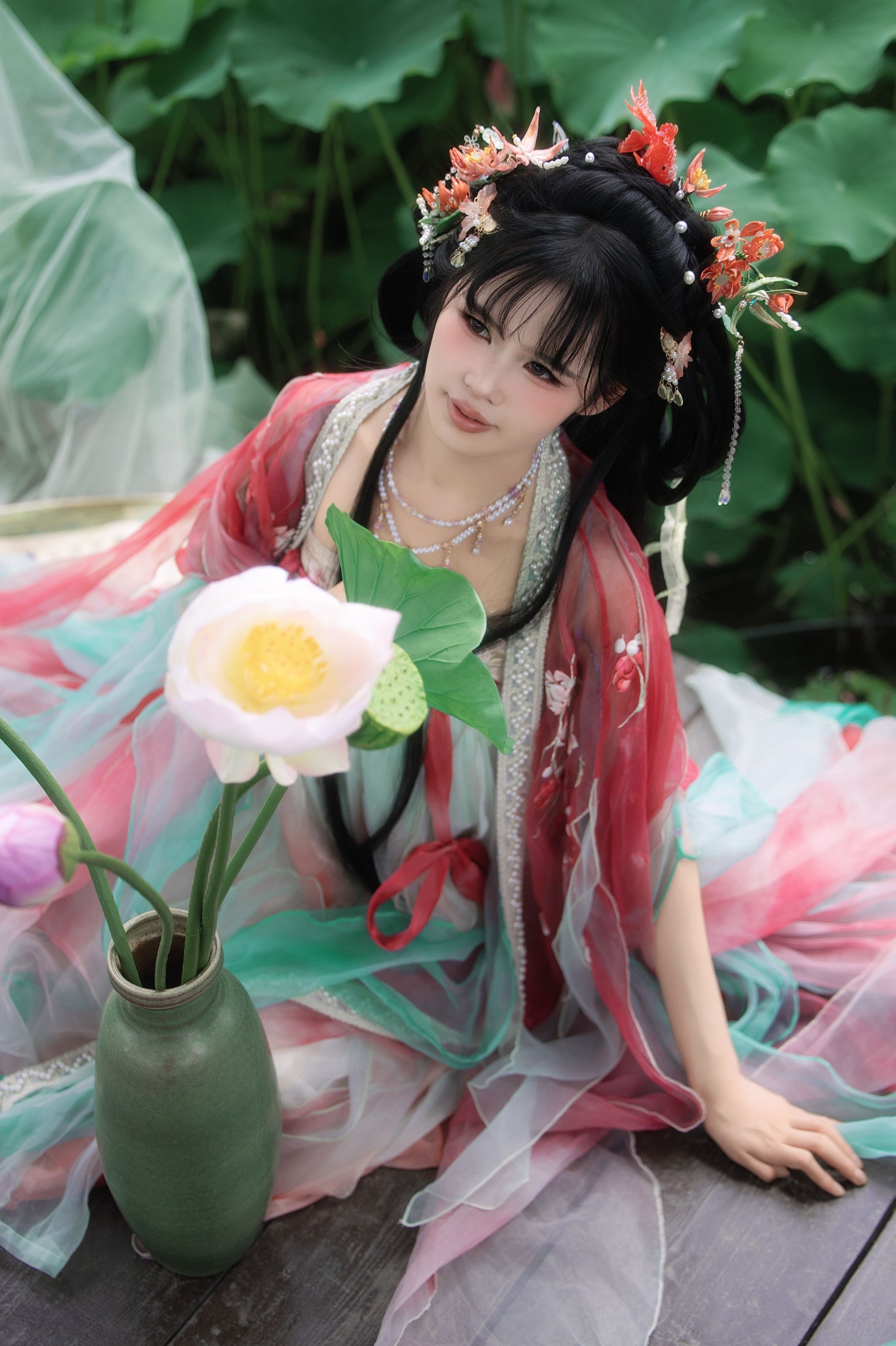 图片[4]-婳婳 – 《夏日荷花》[17P]-COS写真在线网