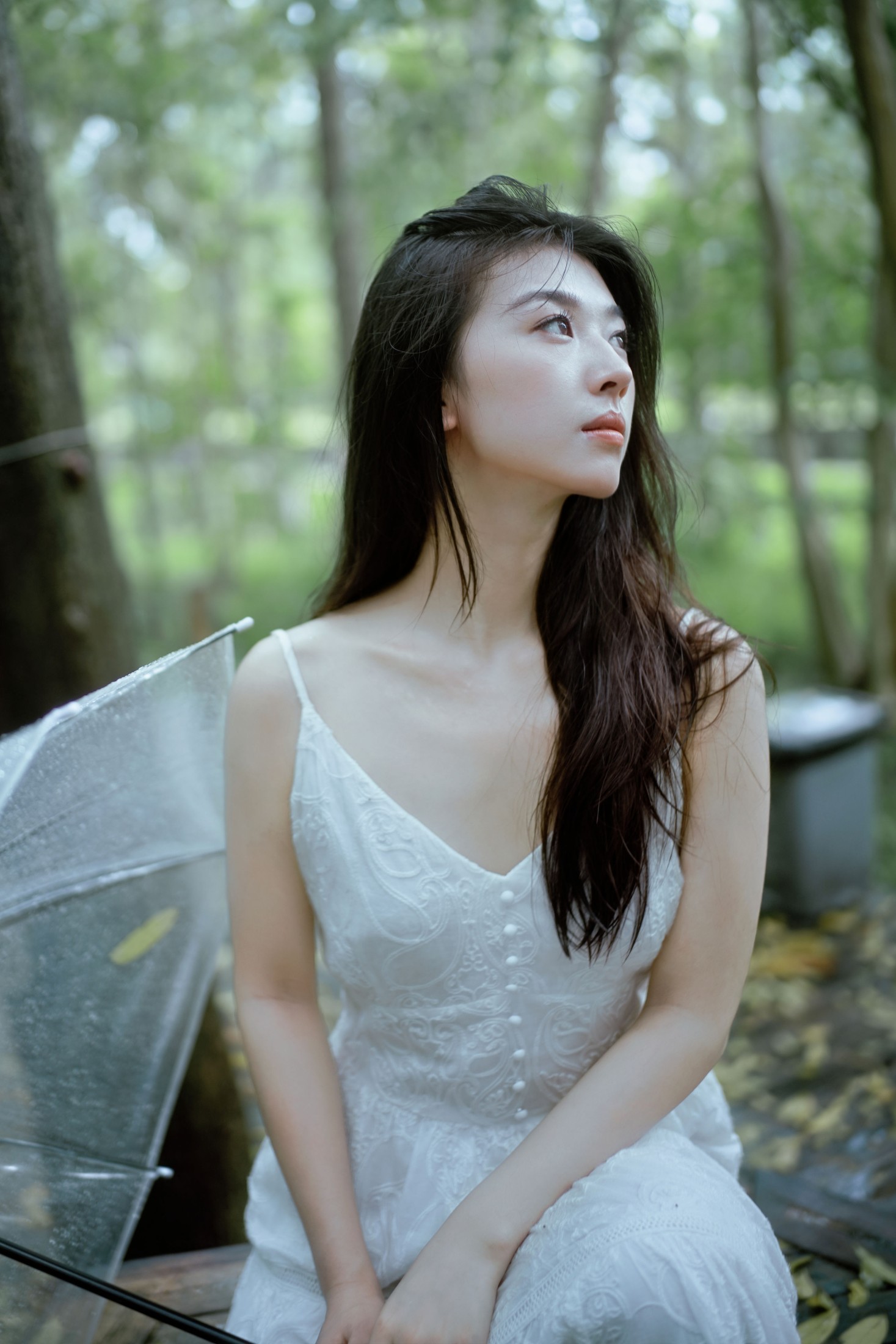 图片[4]-小鹿 – 《雨落林间，邂逅白裙仙子》[20P]-COS写真在线网