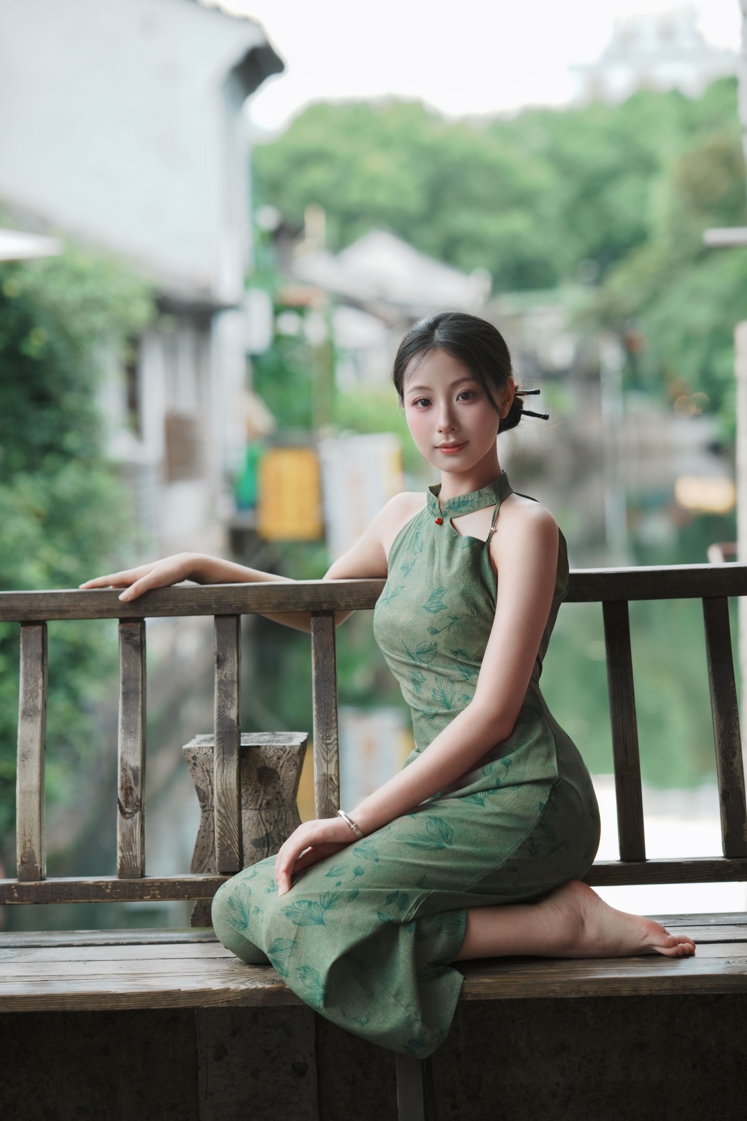 图片[4]-小u – 《绿色江南旗袍》[17P]-COS写真在线网