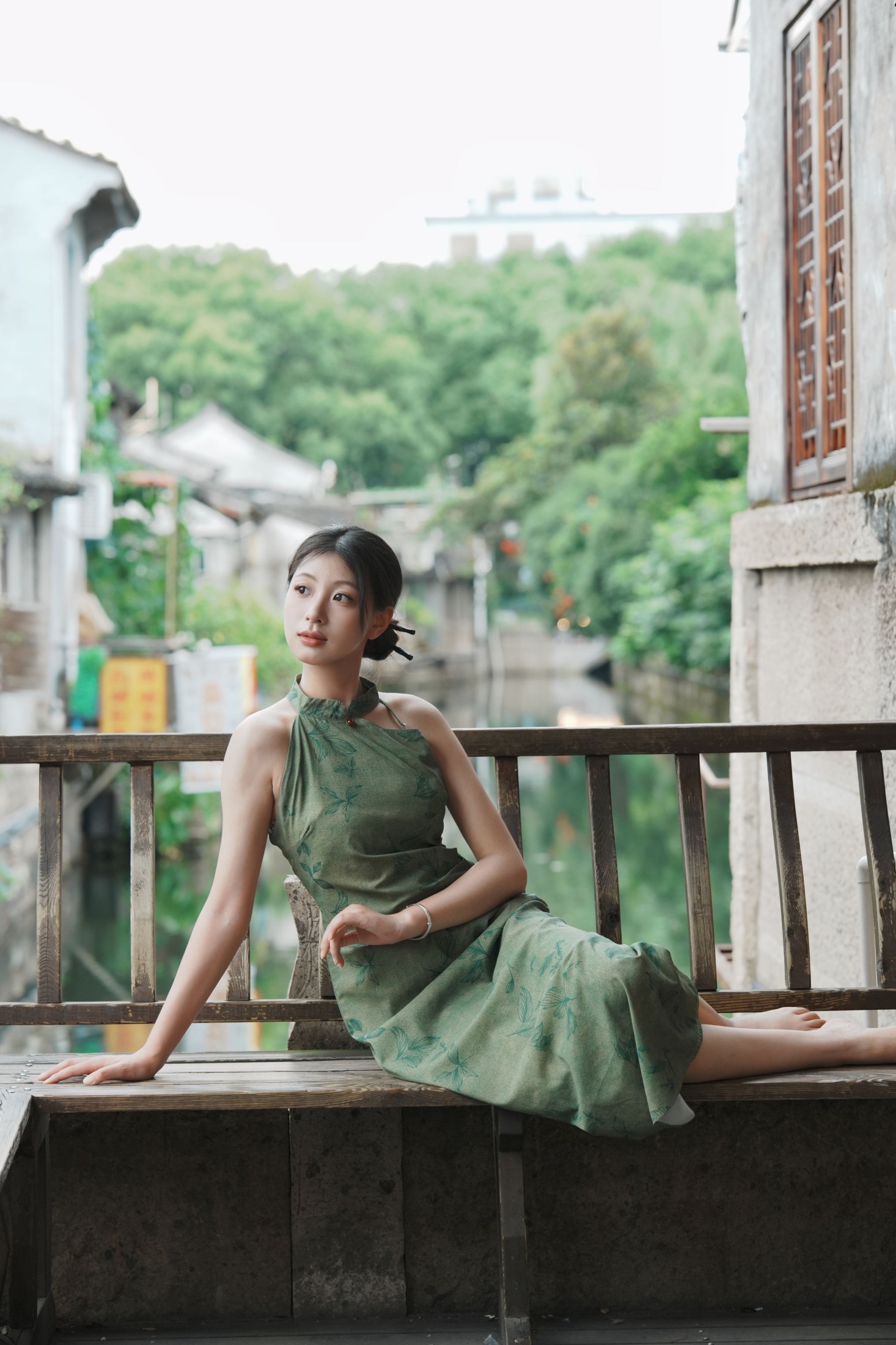 图片[3]-小u – 《绿色江南旗袍》[17P]-COS写真在线网