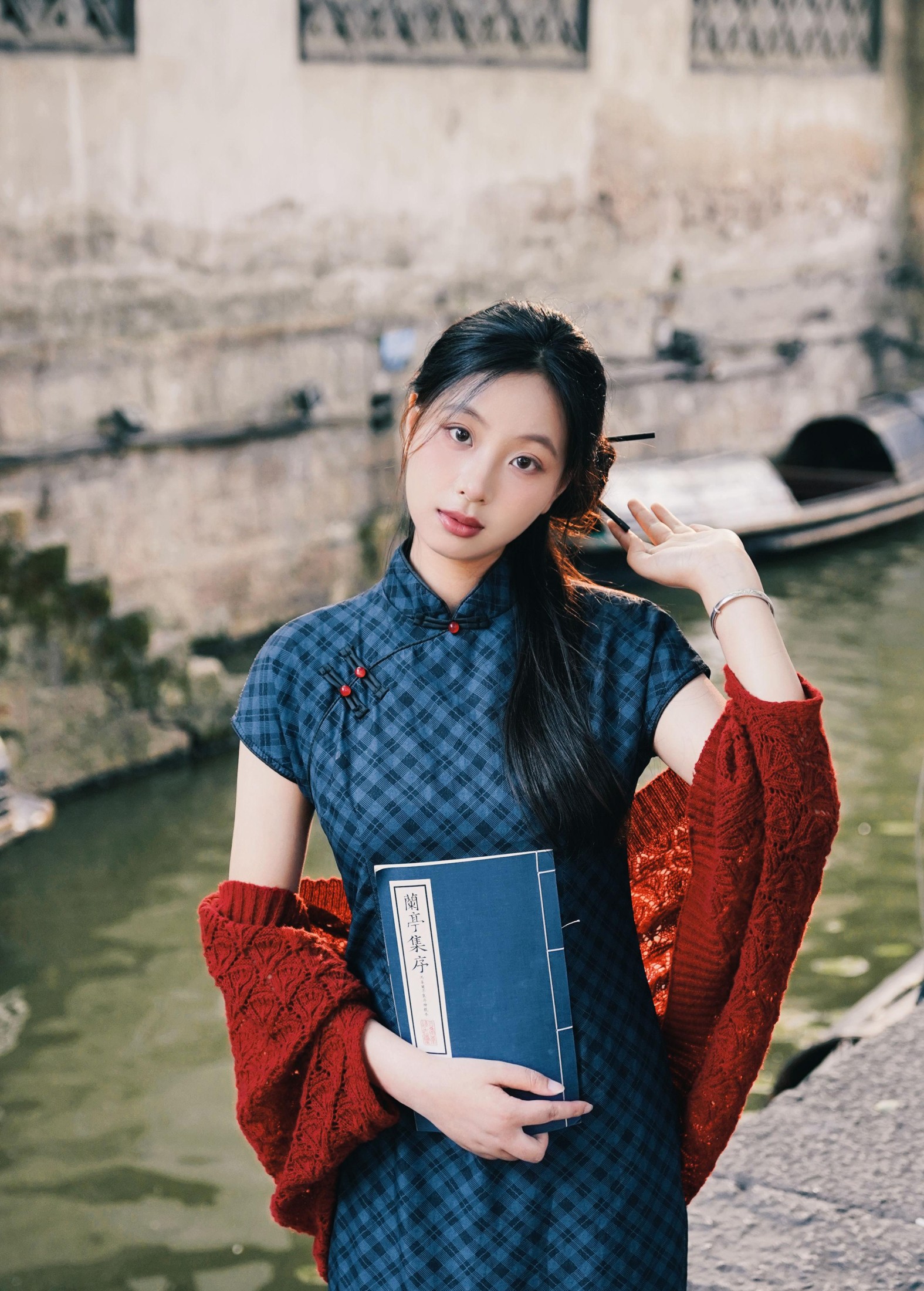 图片[2]-小u – 《蓝色江南旗袍》[19P]-COS写真在线网