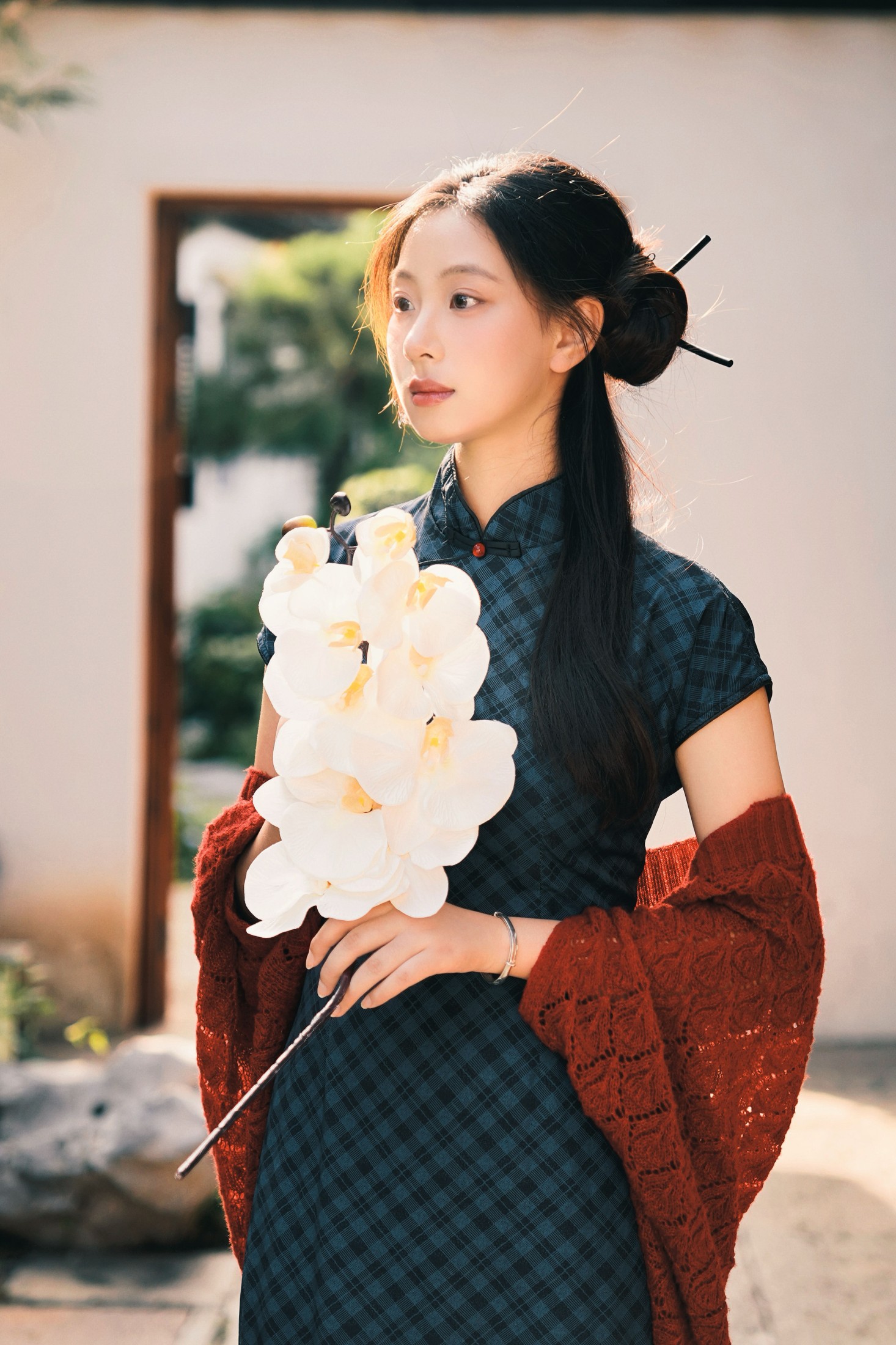 图片[5]-小u – 《蓝色江南旗袍》[19P]-COS写真在线网
