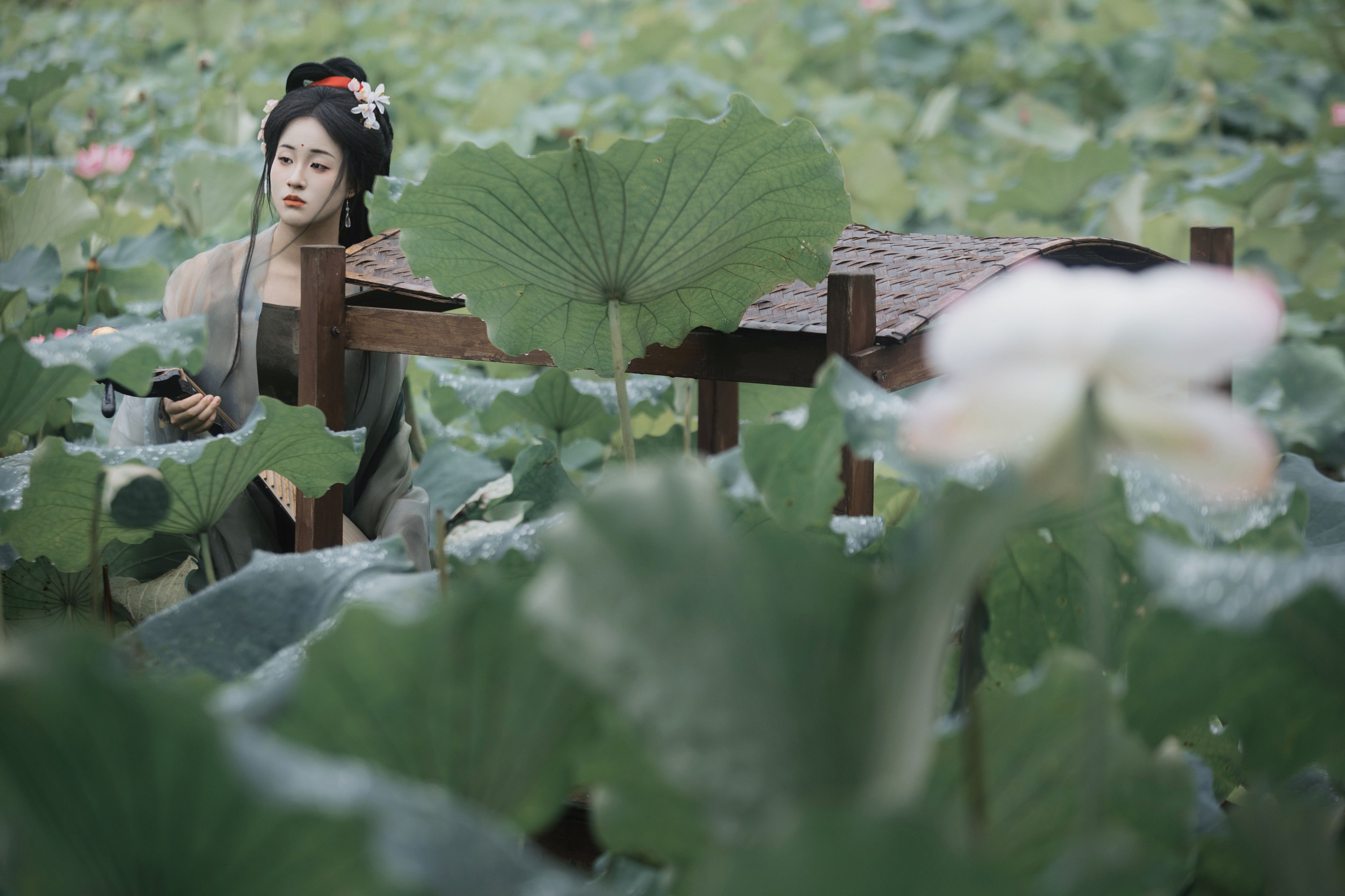 图片[4]-原地掉线去夜闹 – 《雨中采荷》[35P]-COS写真在线网