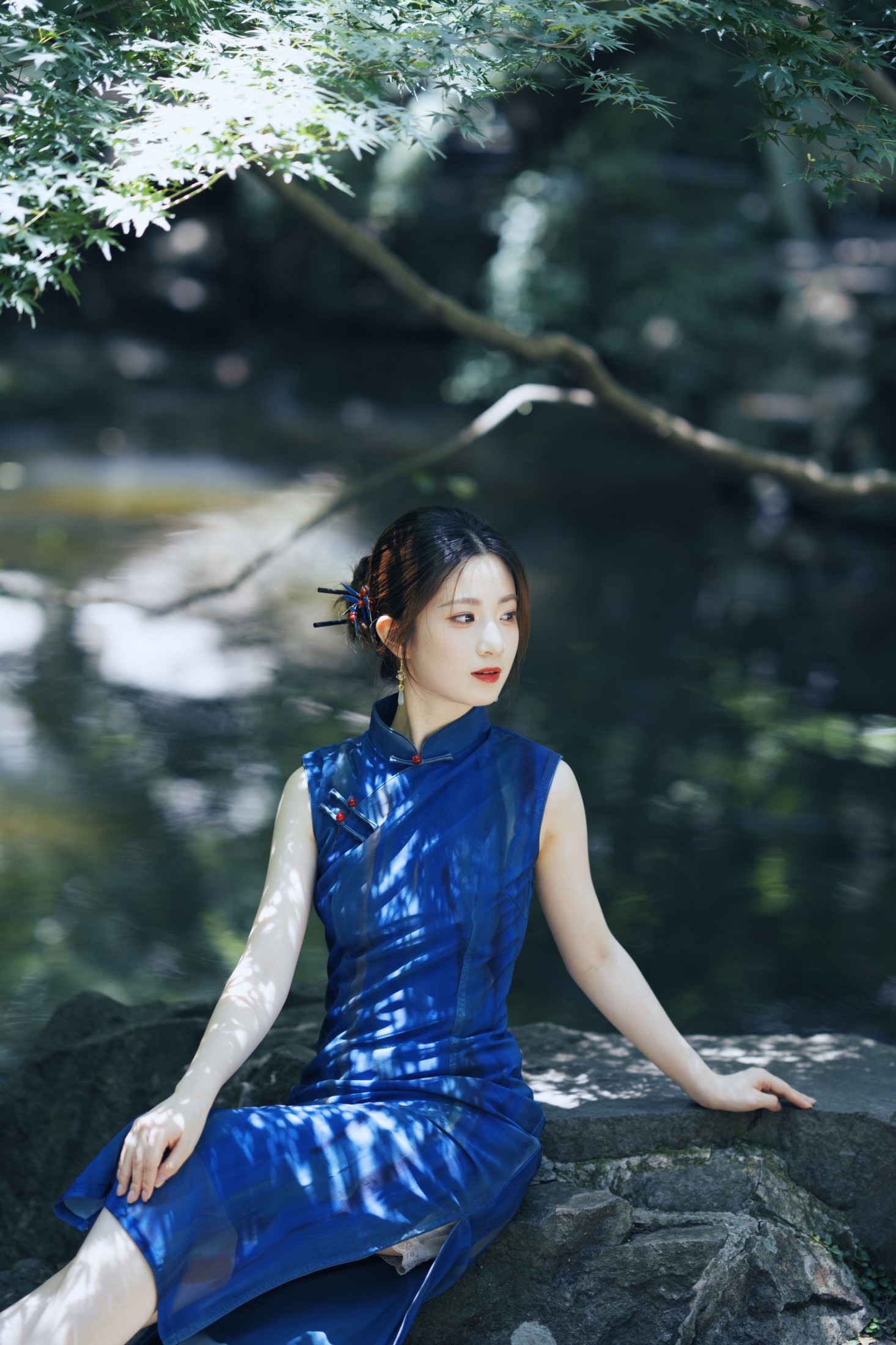 图片[4]-丽丽 – 《蓝色旗袍 虎跑的夏》[53P]-COS写真在线网