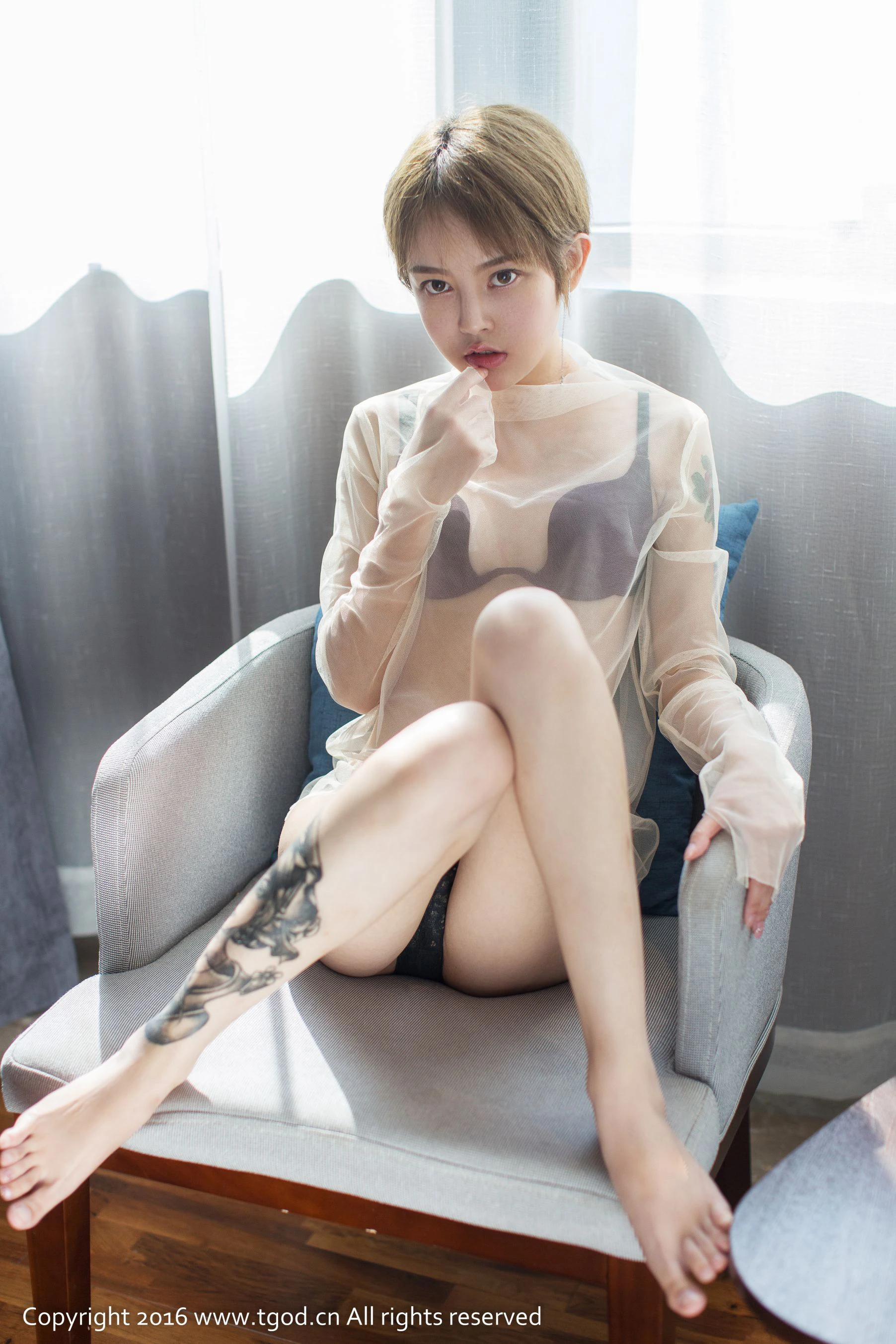 图片[5]-lynne黎茉《透视装短发妹子》 推女神@尤蜜荟-COS写真在线网