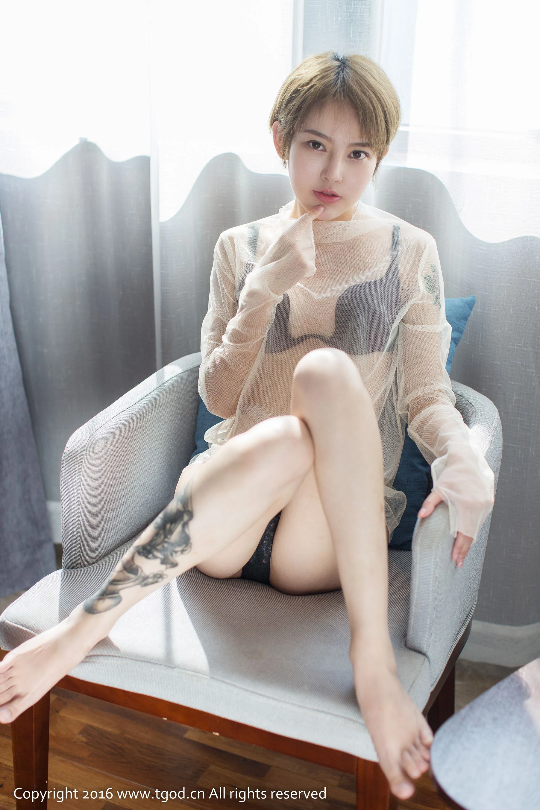 图片[6]-lynne黎茉《透视装短发妹子》 推女神@尤蜜荟-COS写真在线网