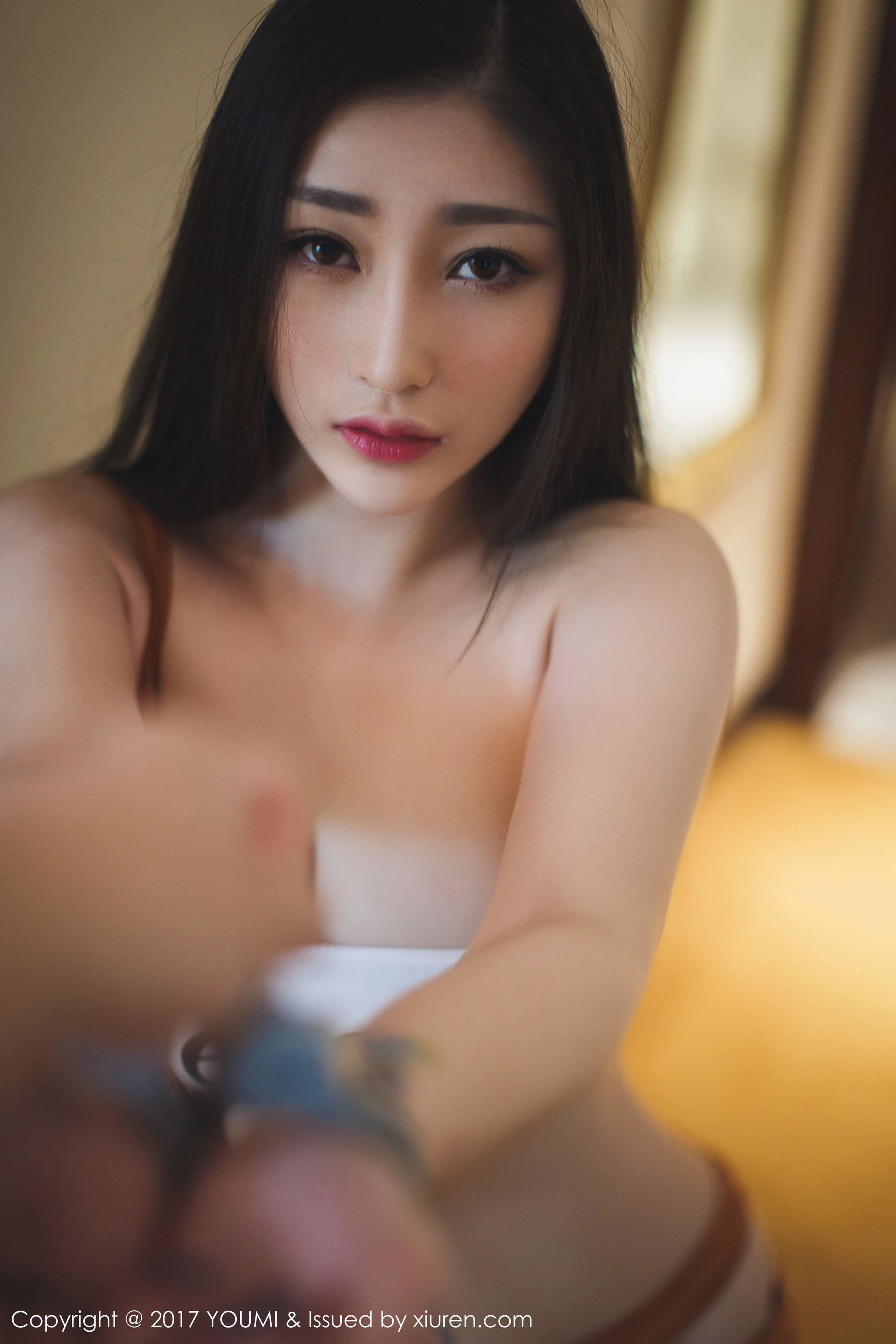 图片[3]-妲己_Toxic《SM手铐制服诱惑+半透蕾丝吊带》 尤蜜荟YouMi Vol.077-COS写真在线网